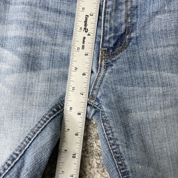 Seven7 Blue Skinny Jeans with Weathered Fading - Picture 4 of 10